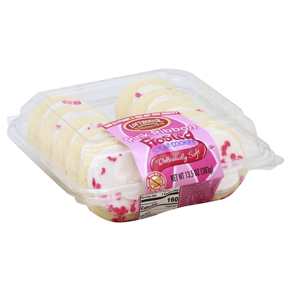 Lofthouse Pink Ribbon Frosted Sugar Cookies (10 cookies)