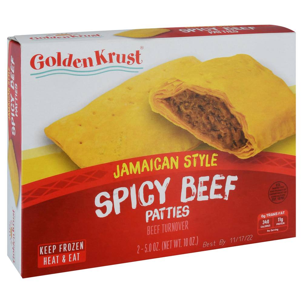 Golden Krust Jamaican Style Spicy Beef Patties (10 oz)