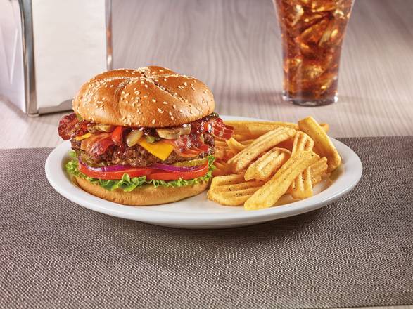 Bourbon Bacon Burger (1270-1780 Cals)