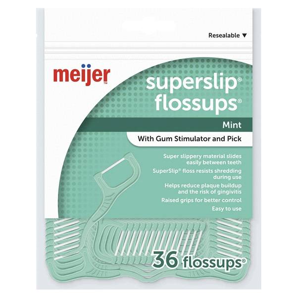 Meijer Superslip Flossups Mint (36 ct)