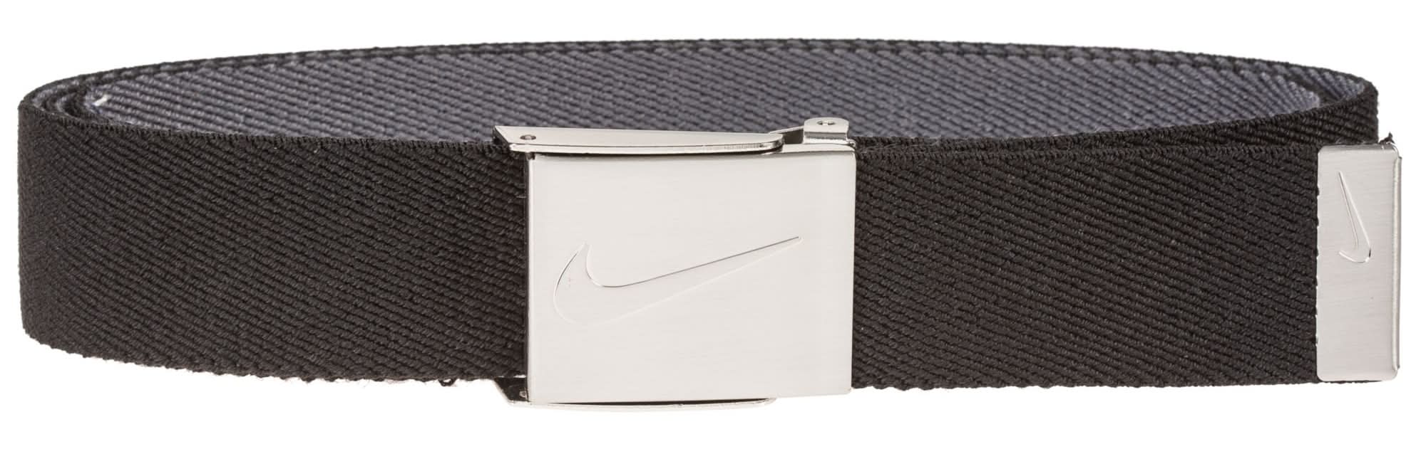 nike men's reversible grey white golf belt