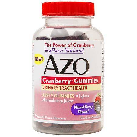 Azo Cranberry Urinary Tract Health Dietary Supplement Gummies Mixed Berry (72 ct)