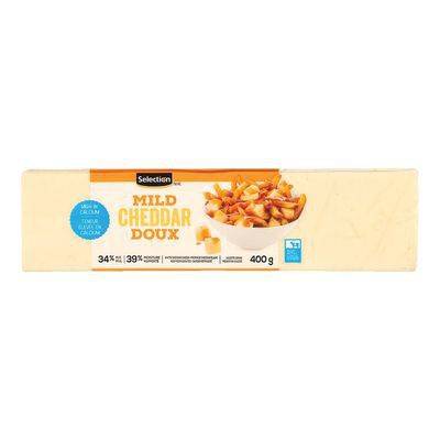 Selection fromage cheddar doux blanc (400 g) - mild white cheddar cheese (400 g)