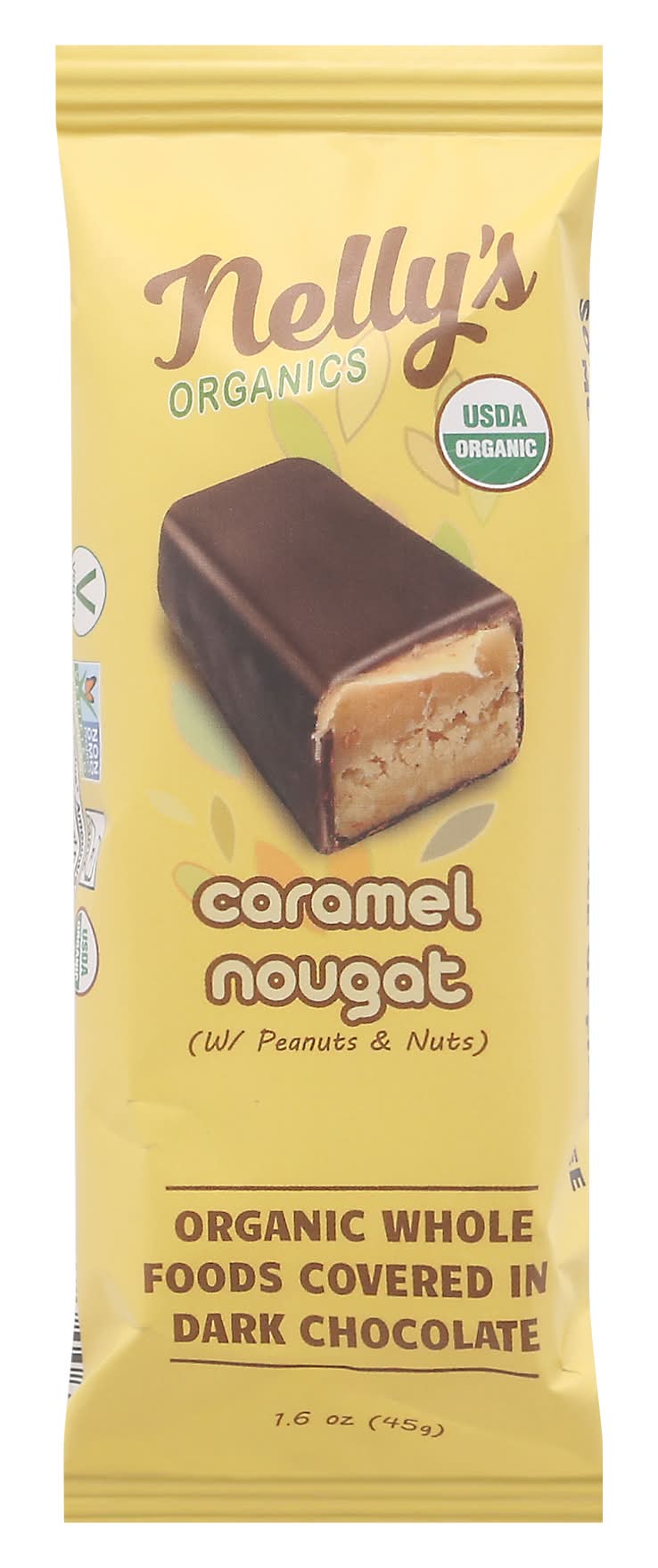 Nelly's Organics Dark Chocolate Bar, Caramel Nougat (1.6 oz)