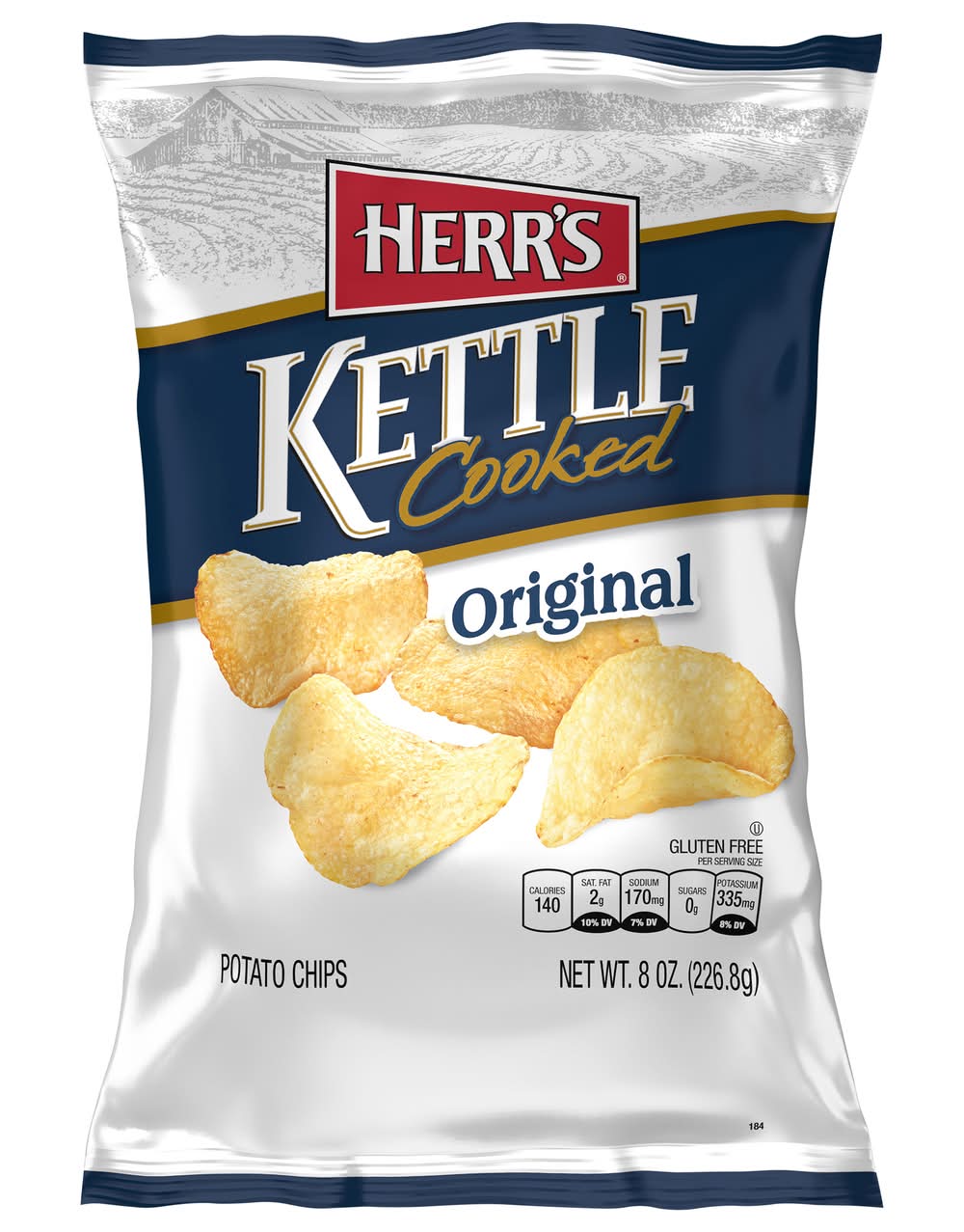 Herr's Kettle Cooked Potato Chips, Original (8 oz)
