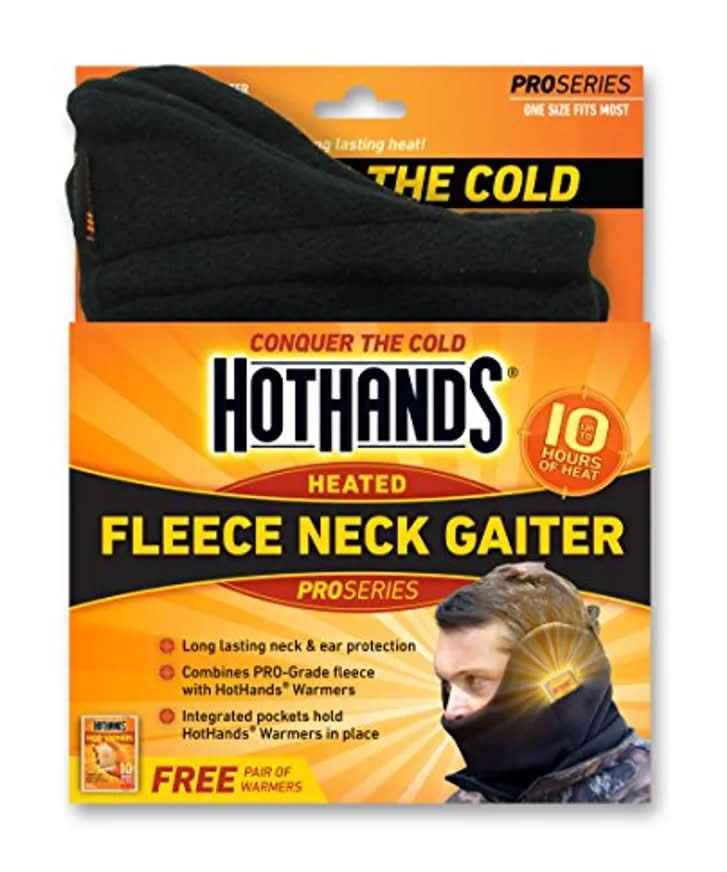 Hothands Heated Fleece Neck Gaiter - Black