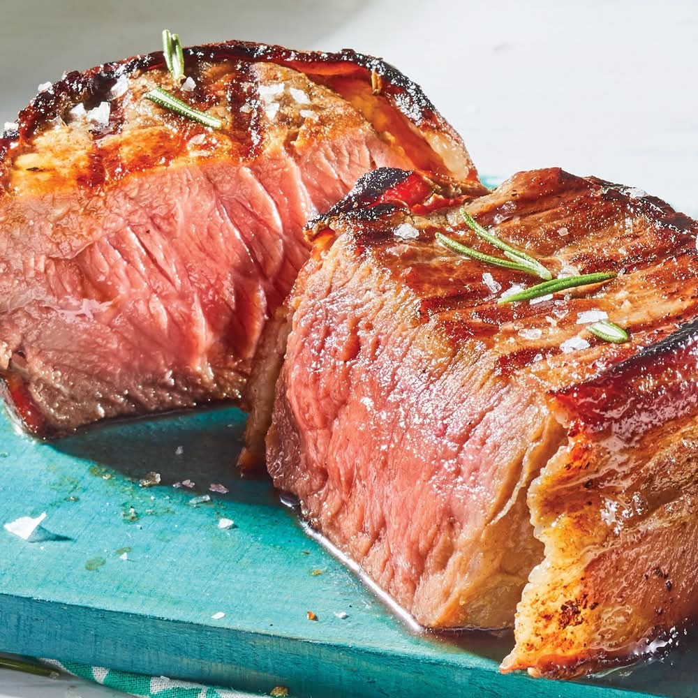 M&M Food Market Bacon Wrapped Beef Top Sirloin Steaks (568 g)