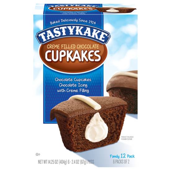 Tastykake Creme Filled Chocolate Cupcakes pack (6 ct)