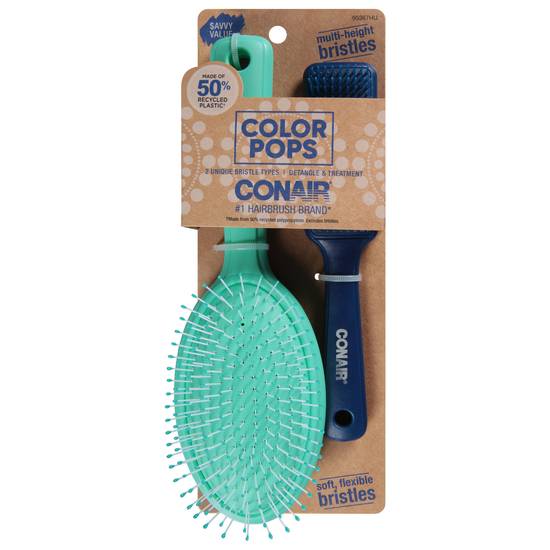 Conair Color Pops Detangler Brush Set 2 Piece