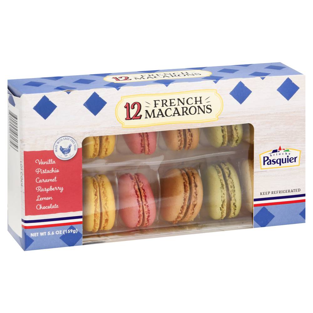 Brioche Pasquier French Macarons, Assorted (5.6 oz, 12 ct)