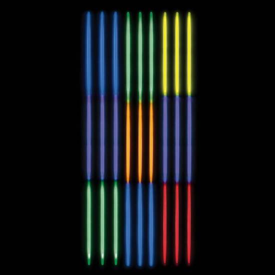 Tri-Color Glow Sticks With Connectors, 8in, 36ct - Superglowae