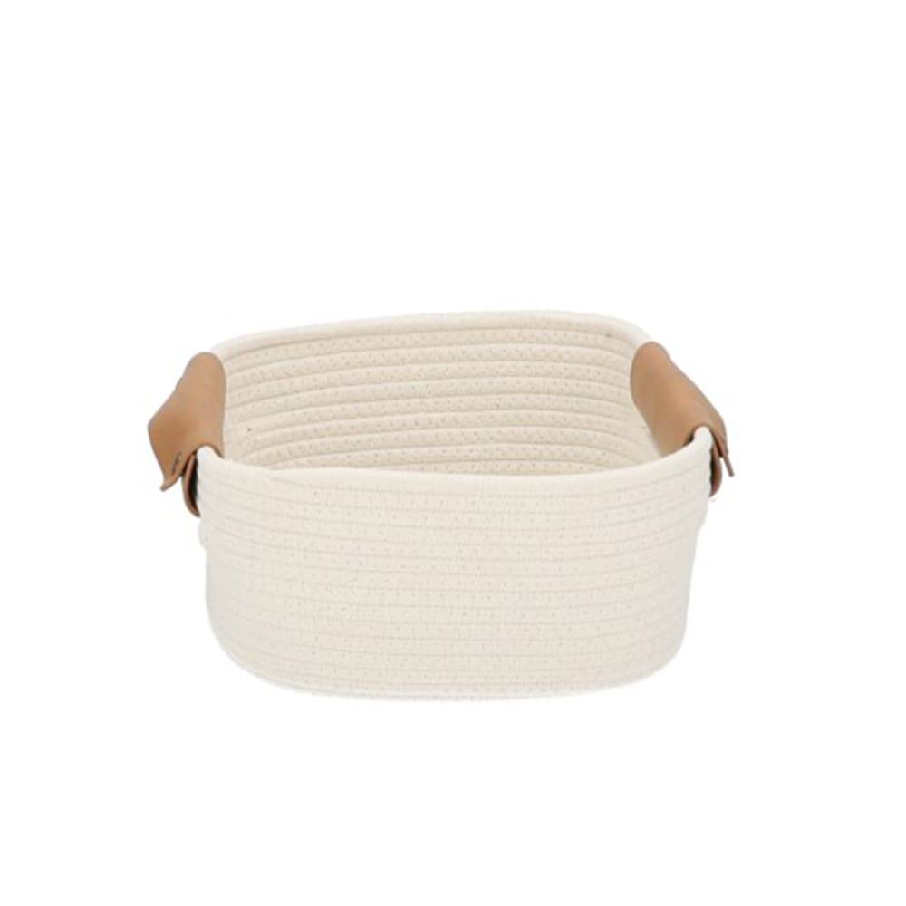 Origin 21 Rope Baskets (10-in W x 5.25-in H x 11-in D) Cream Polypropylene Basket | FSI-S-FSM43A