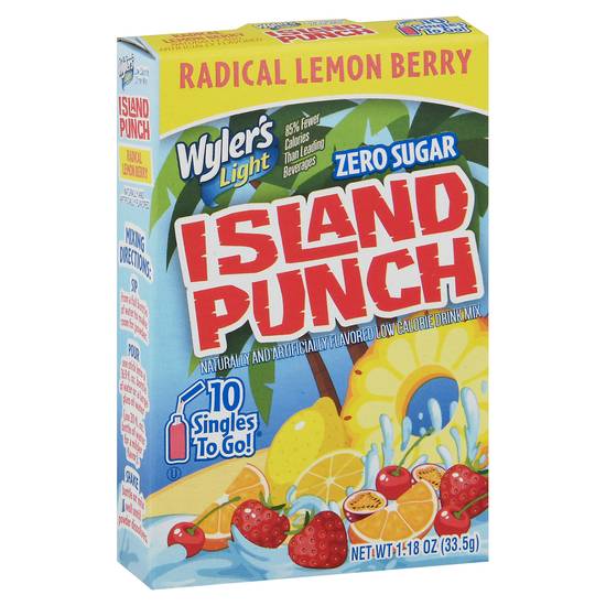 Wyler's Light Island Punch Radical Lemon Berry Drink Mix (10 ct, 1.18 oz)