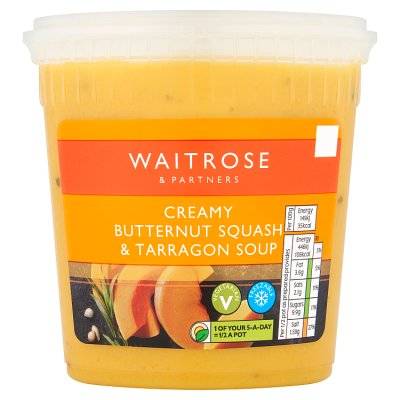 Waitrose & Partners Creamy Butternut Squash & Tarragon Soup