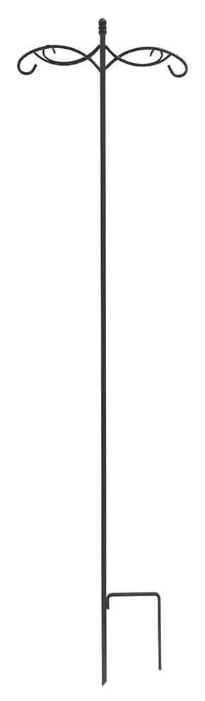 Style Selections 84-in Black powder coated Metal Double Shepherd's hook