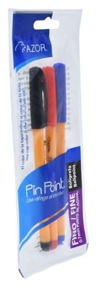 AZOR · Bolígrafos pin point punto fino (20 g)