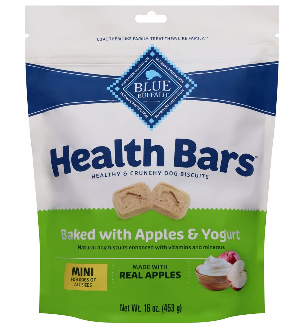 Blue Buffalo Mini Health Bar Apple and Yogurt Crunchy Dog Treats (16 oz)