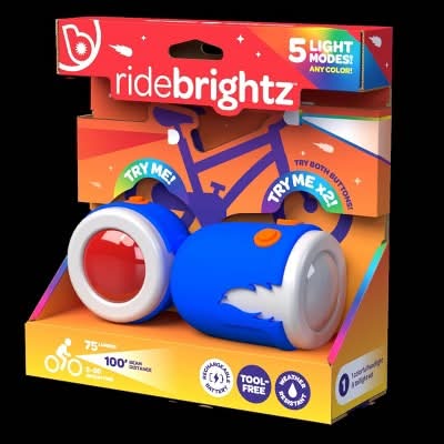 Brightz Ride LED - Flame: Silicone & ABS Bike Light, Handlebar & Seat Post Mount