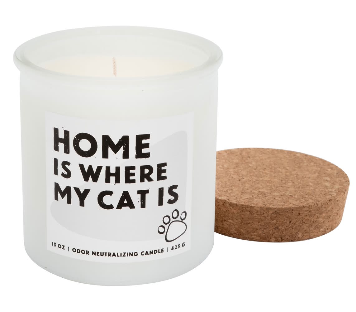 Northern Lights Candles Home Is Where My Cat Is Odor Eliminating Candle (15 oz)