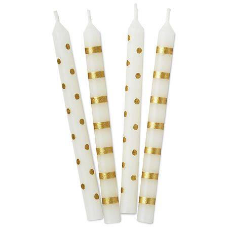 Hallmark Birthday Candles Polka Dot and Stripe (4 ct)