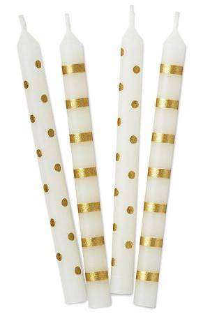Hallmark Birthday Candles Polka Dot and Stripe (4 ct)