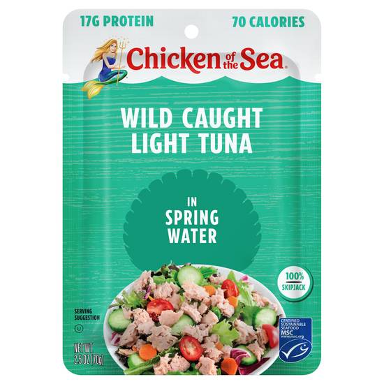 Chicken Of the Sea Light Wild Caught Tuna in Spring Water