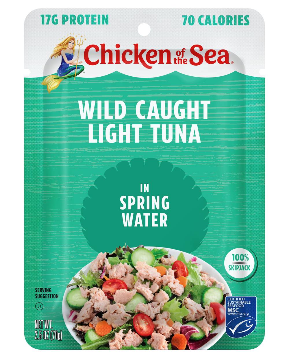 Chicken of the Sea Light Wild Caught Tuna in Spring Water (2.5 oz)