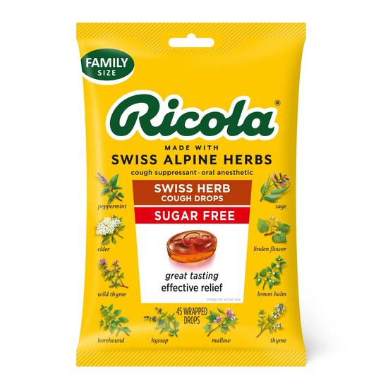 Ricola Swiss Herb Cough Drops - 45 ct