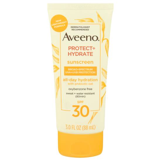 Aveeno Protect + Hydrate Spf 30 Body Sunscreen Lotion