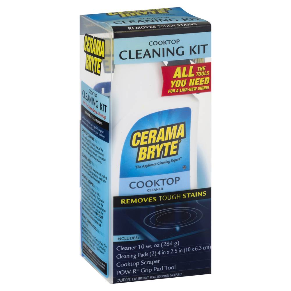 Cerama Bryte Cooktop Cleaner & Pads Cleaning Kit (0.9 lbs)