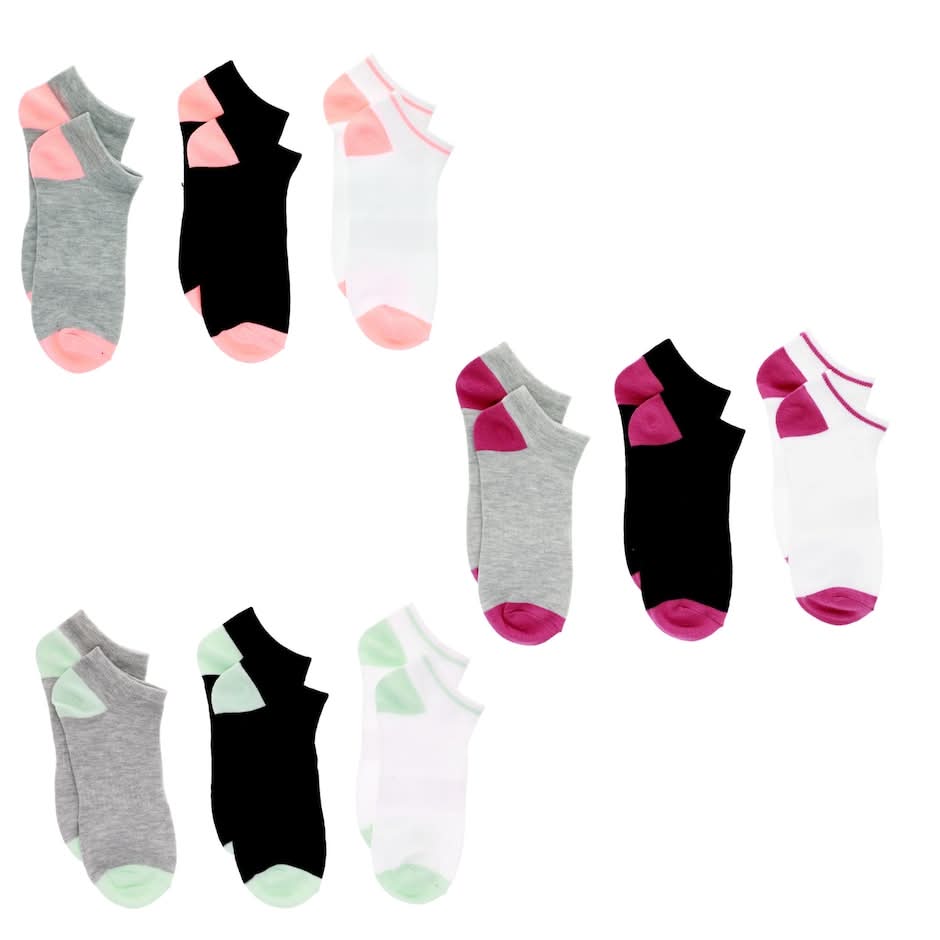Juncture Low Cut Sports Socks, Women, Assorted (3 ct)
