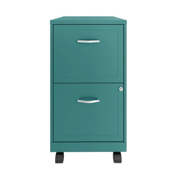 Realspace® SOHO Smart 18"D Vertical 2-Drawer Mobile File Cabinet, Teal