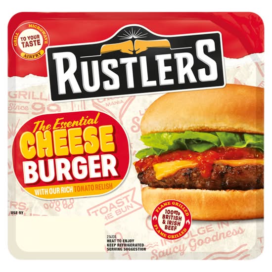 Rustlers The Essential Cheese Burger With Our Rich Tomato Relish (166g)