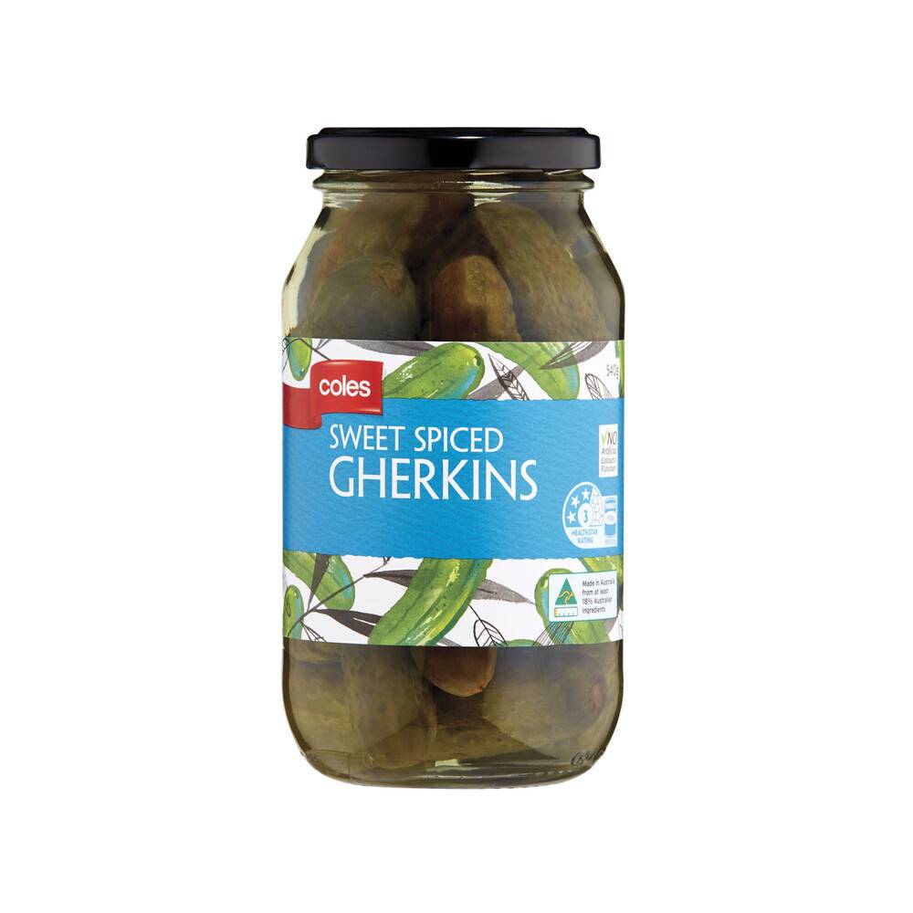 Coles Sweet Spiced Gherkins