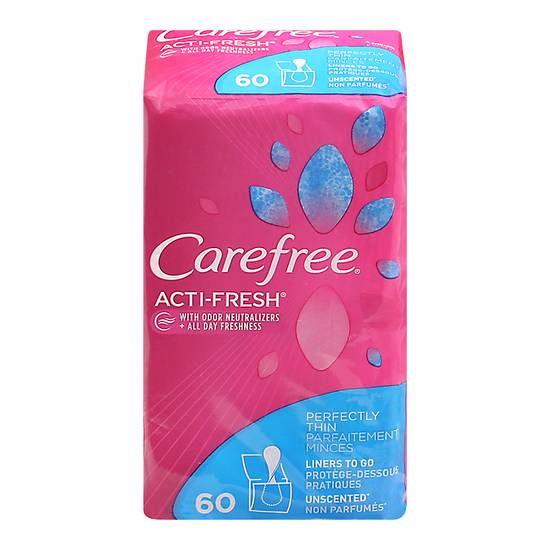 Carefree Unscented Thin Liners (60 ct)