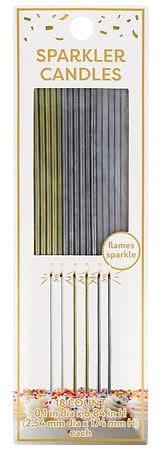 Festive Voice Sparkler Candles, 0.1x6.84 in (18 ct)
