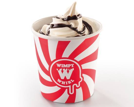 Ice Cream Whirl + Chocolate Sauce