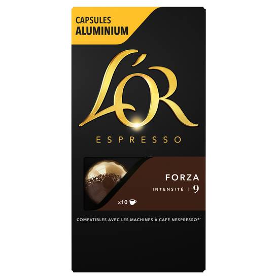L'or - Espresso café capsules compatibles nespresso forza intensité 9 (52 g)