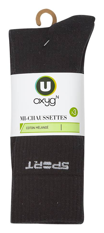 Les Produits U - Mi-chaussettes sport homme 39/42