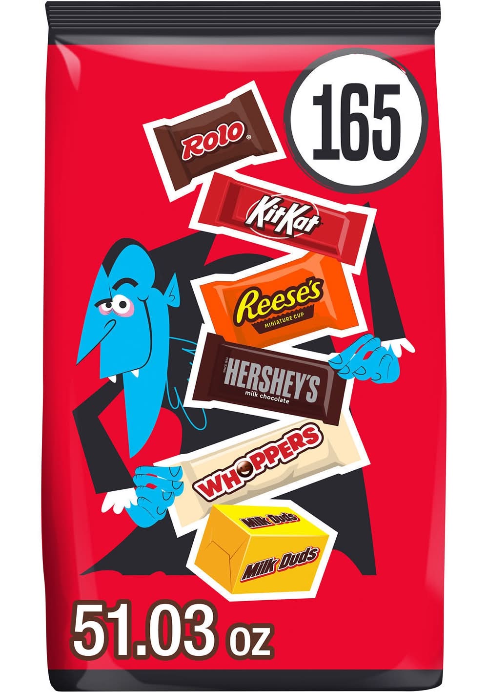 Hershey's Chocolate Assorted Halloween Candy Miniatures Bulk Bag - 51.03oz/165ct