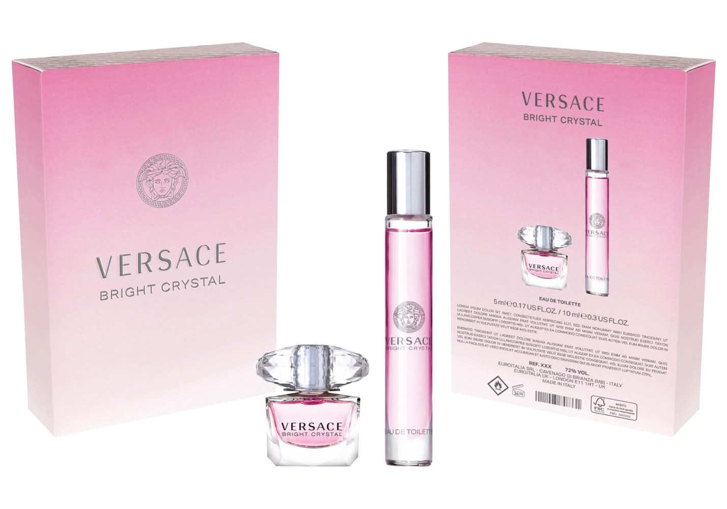 Versace Mini Bright Crystal Eau De Toilette Set