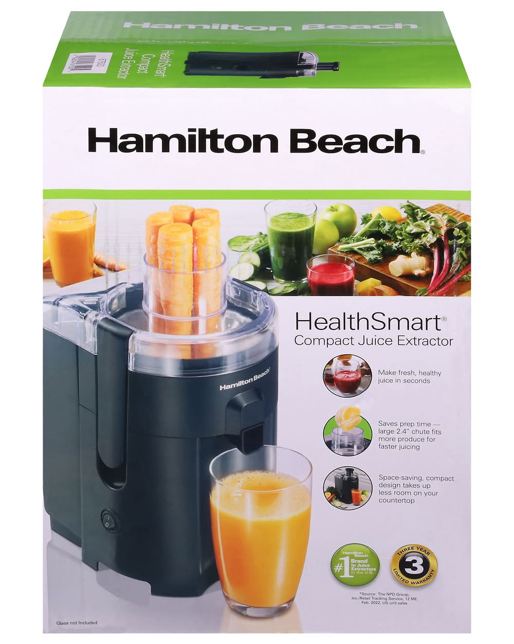 Hamilton Beach Health Smart Compact Juice Extractor
