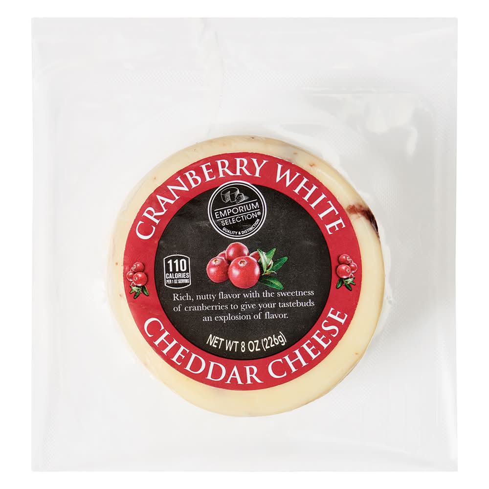 Emporium Selection White Cheddar Cheese, Cranberry (8 oz)