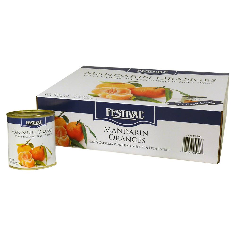 Festival Mandarin Oranges Whole Segments in Light Syrup (12 ct)