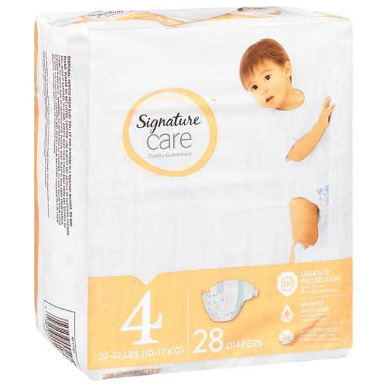 Signature Care 22-47 Lbs Stage 4 Diapers (28 diapers)