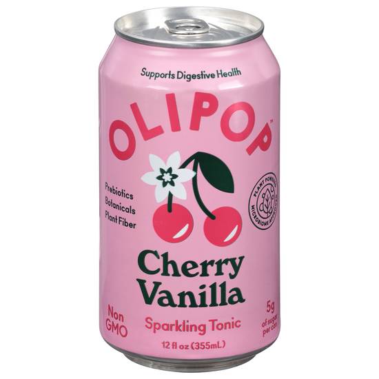 Olipop Cherry Vanilla Sparkling Tonic (12 fl oz)