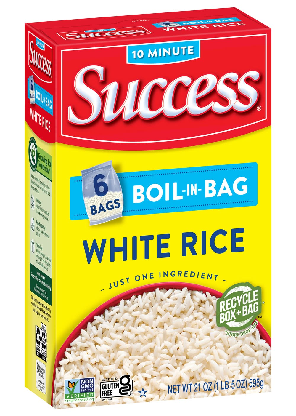 Success Boil-In-Bag White Rice (21 oz, 6 ct)