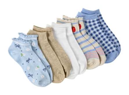 Juniors No Show Socks 5-Pairs Flower