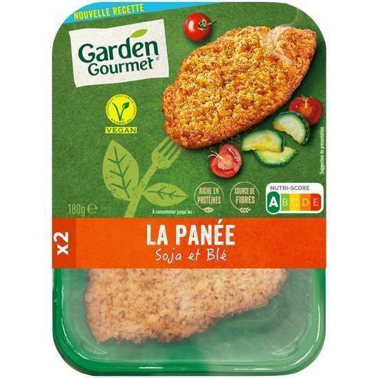 Pané soja et plat végétal blé garden gourmet