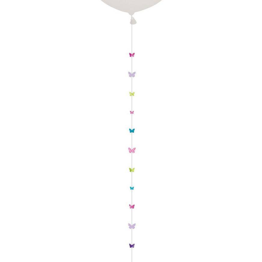 Pastel Butterflies Balloon Tail